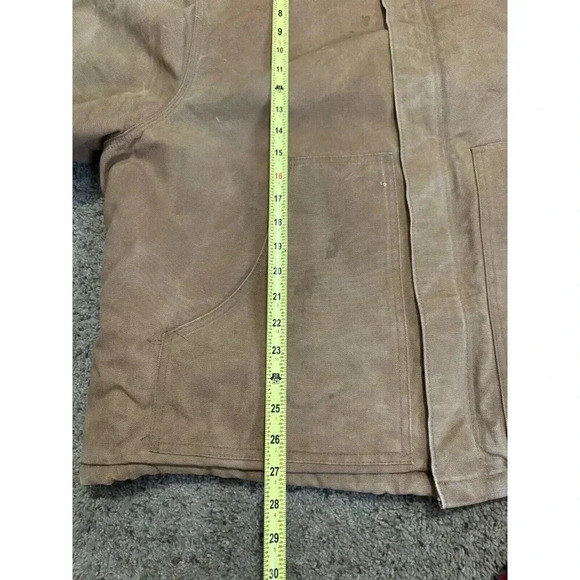 VTG CARHARTT Men’s Duck Jacket Brown Chore Barn Work Rugged Quilt Lined 54 Tall - Picture 13 of 13